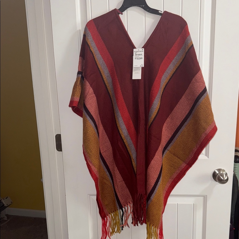 Striped Multicolor Poncho
